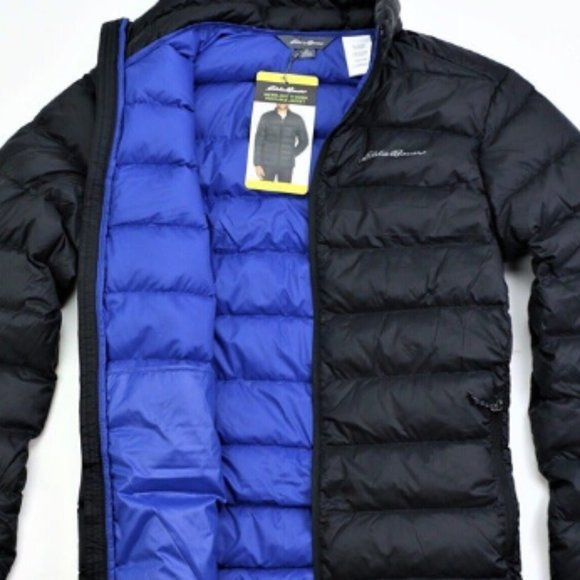 New Eddie Bauer Men's Packable Down Jacket Size 2XL Water Repellent Black - Picture 1 of 12